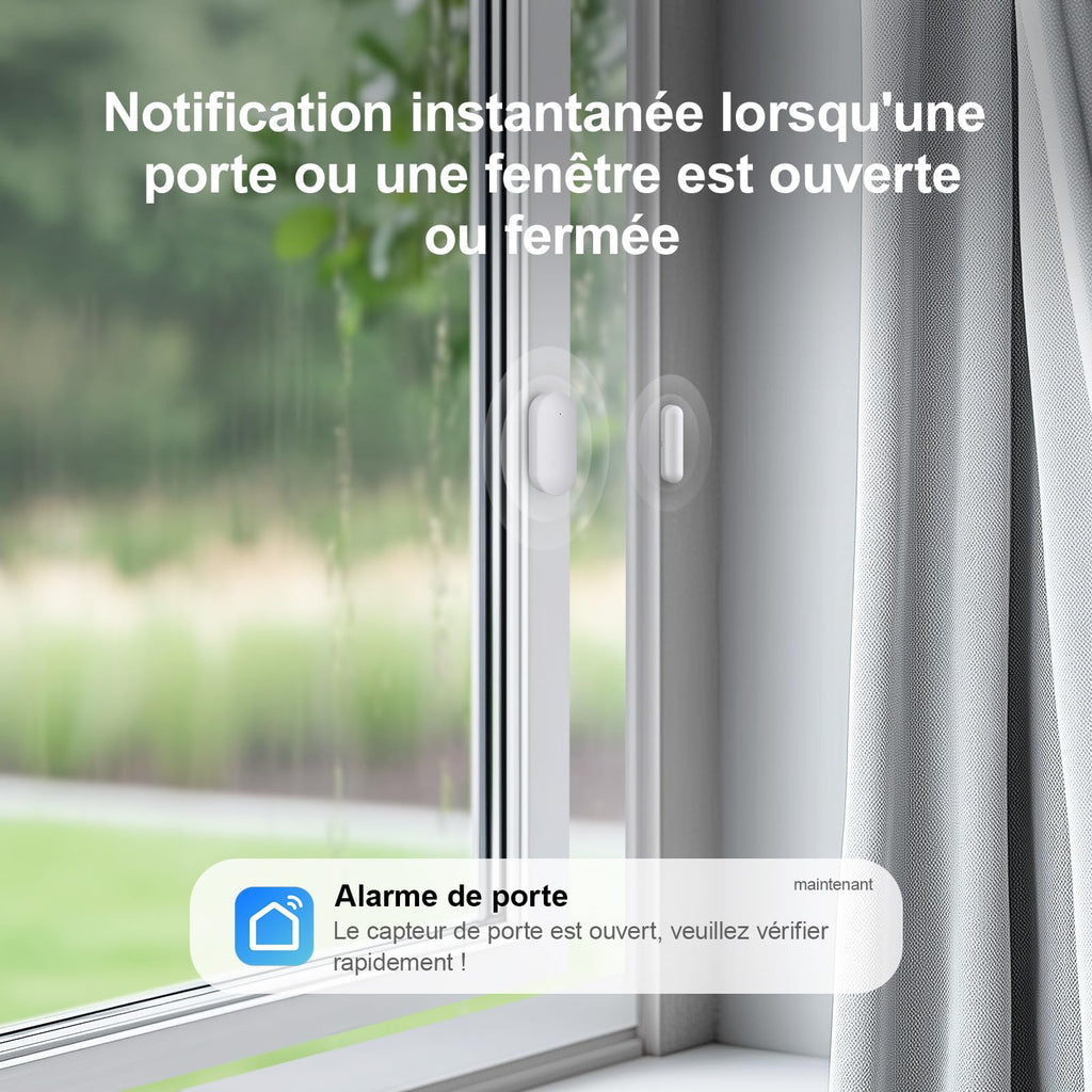 LWOHSI Alarme Maison sans Fil,4G/WiFi Kit Alarme avec écran Tactile 4,3 Pouces,Capteurs De Porte et De Mouvement,Sirène 120 DB,Alertes D'application,sans Abonnement Mensuel,Compatible avec Alexa