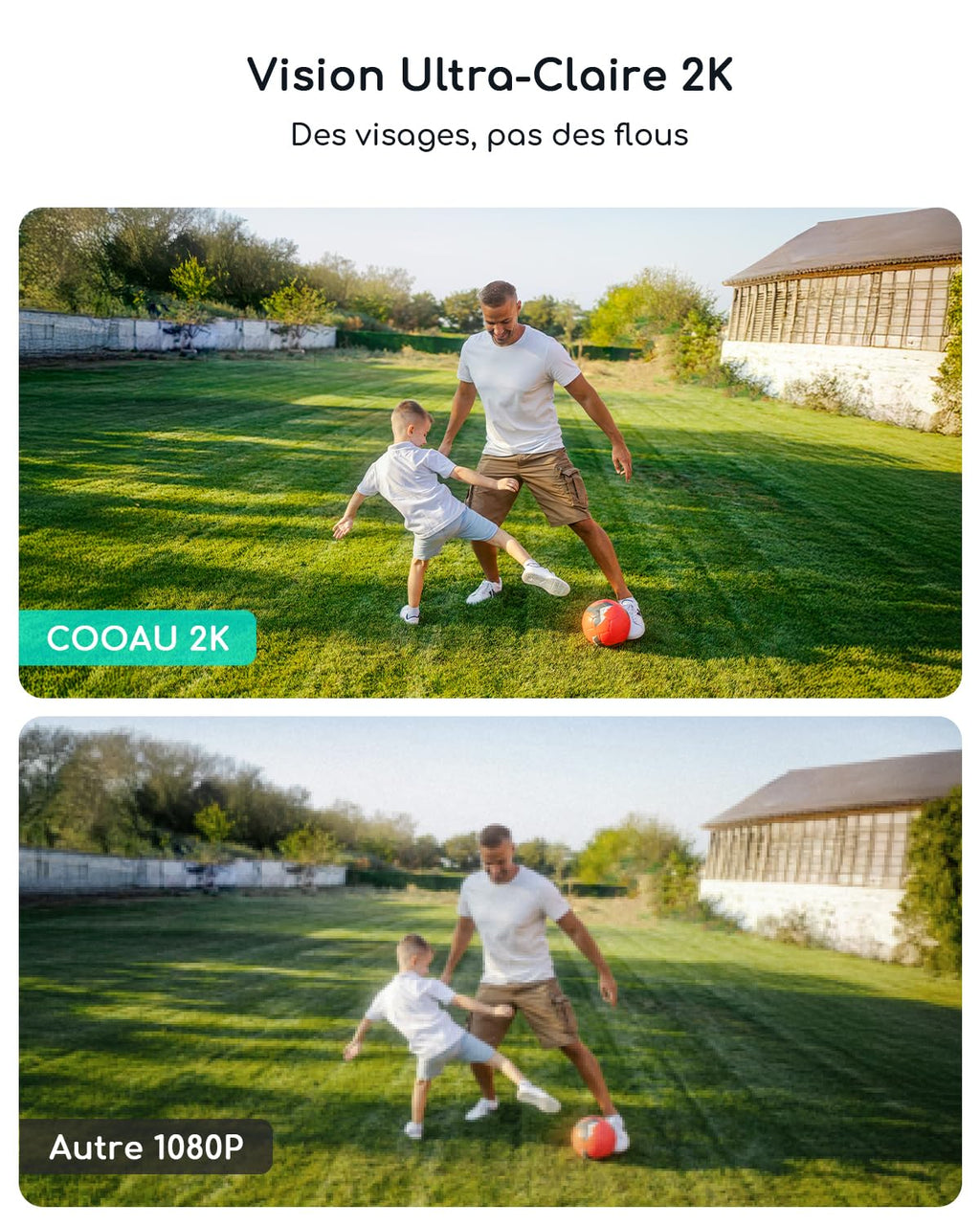 COOAU 2K Camera Surveillance WiFi Exterieure sans Fil | Caméra Solaire 3MP 360° PTZ, Wi-FI 6, Détection PIR Intelligente, Alarme Anti-Intrusion, Installation Facile, Recharge Basse Luminosité, IP66