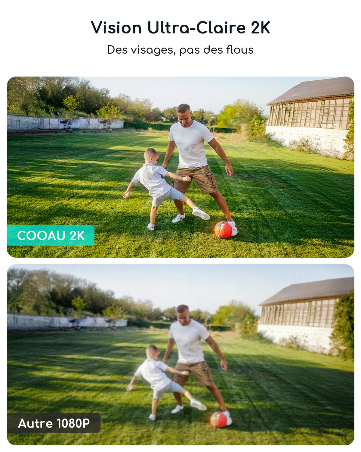 COOAU 2K Camera Surveillance WiFi Exterieure sans Fil | Caméra Solaire 3MP 360° PTZ, Wi-FI 6, Détection PIR Intelligente, Alarme Anti-Intrusion, Installation Facile, Recharge Basse Luminosité, IP66