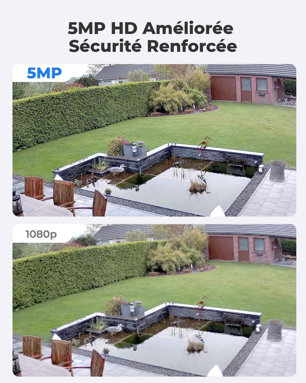 Reolink 5MP Caméra de Surveillance Extérieure PoE Dôme avec Détection Personne/Véhicule, Caméra IP avec Etanche IP67, Time Lapse, Fente pour Carte microSD, Vision Nocturne IR, Support Audio, RLC-520A
