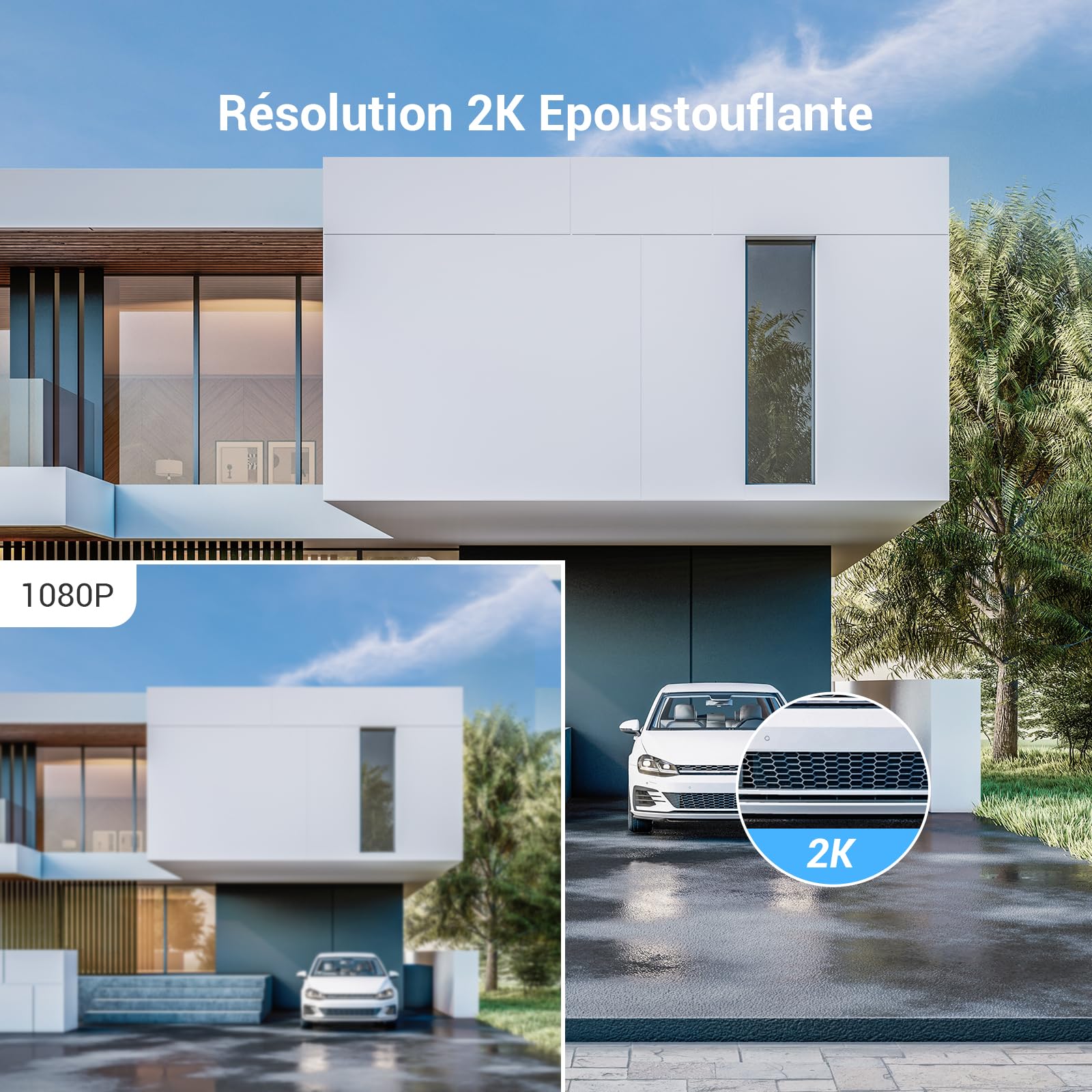 EZVIZ CP7 2K Visiophone Connecté Interphone Vidéo, 7 Pouces Moniteur Tactile, Unlock à Distance, 2 Fils, Detection Humaine, Option RFID, Audio Bidirectionnel, Vision Nocturne, étanche, WiFi bi-Bande