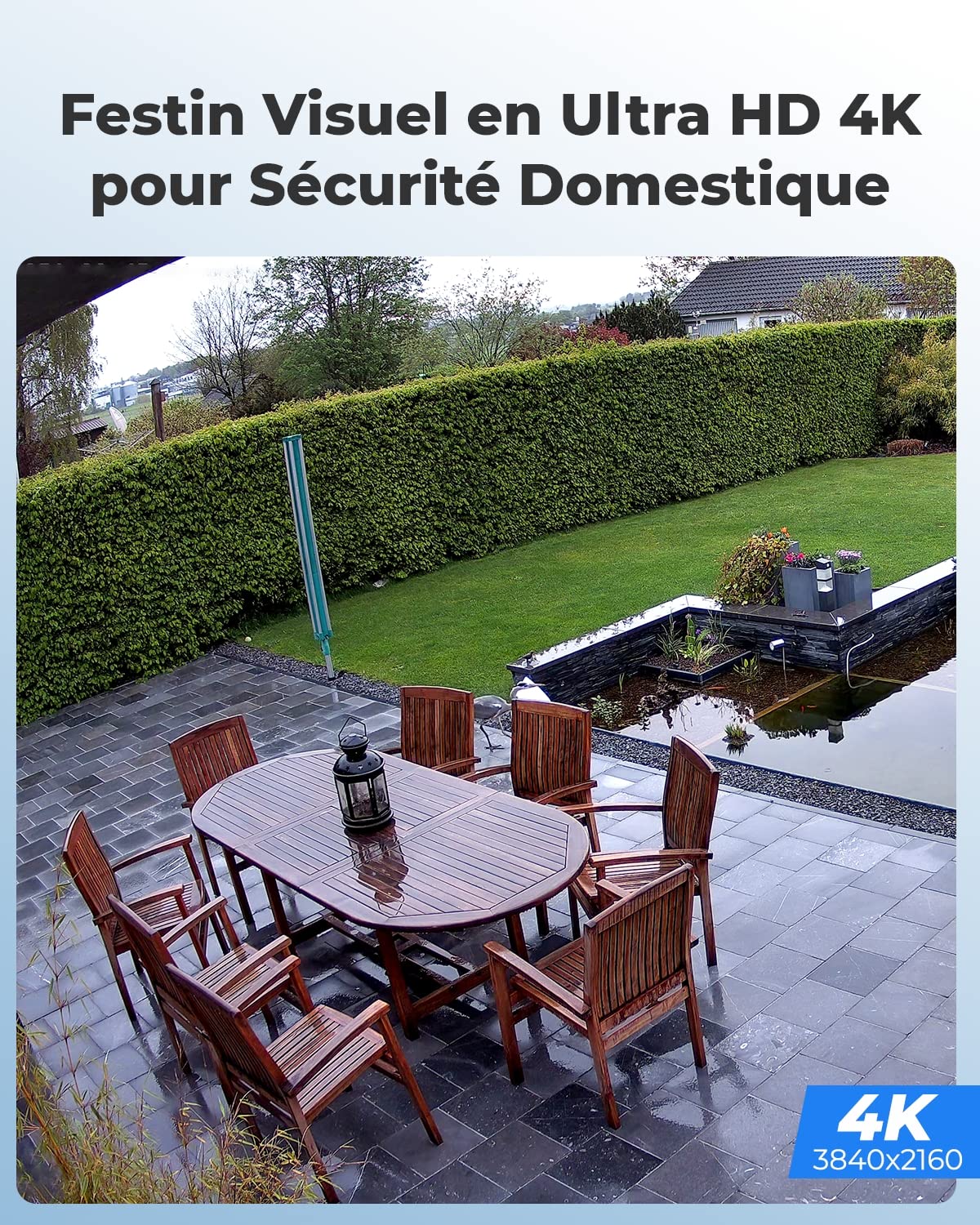 Reolink 4K Caméra IP PoE avec Détection Personne/Véhicule/Animal, Caméra de Surveillance Extérieure avec Etanche IP67, Fente pour Carte microSD, Vision Nocturne IR, Support Audio, Time Lapse, RLC-810A