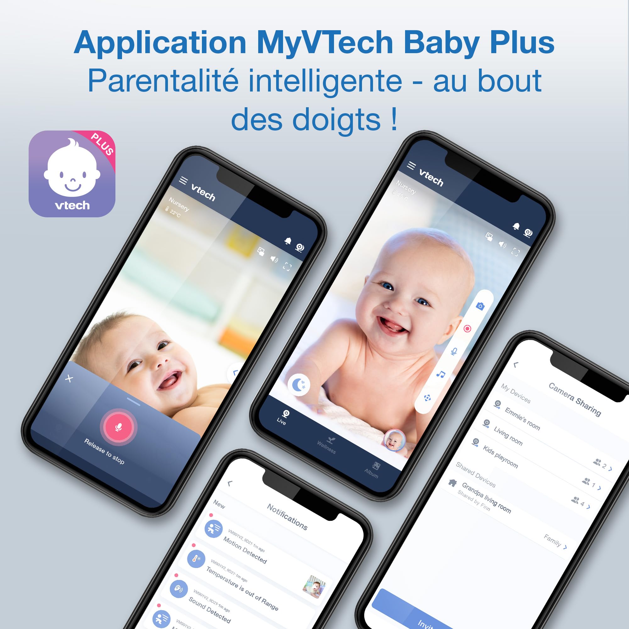 VTech VM924 Baby Monitor with Camera, Pan&Tilt,Video Baby Monitor with 5" LCD Screen,Up to 17 Hrs Battery Life,1.33x Zoom,Night Vision,300m Long Range,Soothing Sounds,2-Way Talk,Secured Transmission
