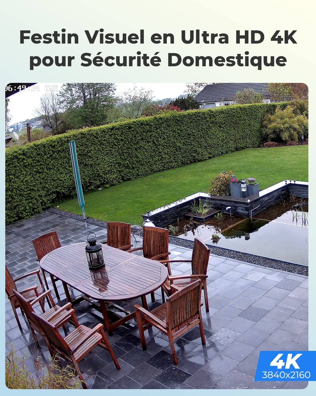 Reolink 4K Caméra IP PoE avec Détection Personne/Véhicule/Animal, Caméra de Surveillance Extérieure avec Etanche IP67, Fente pour Carte microSD, Vision Nocturne IR, Support Audio, Time Lapse, RLC-810A