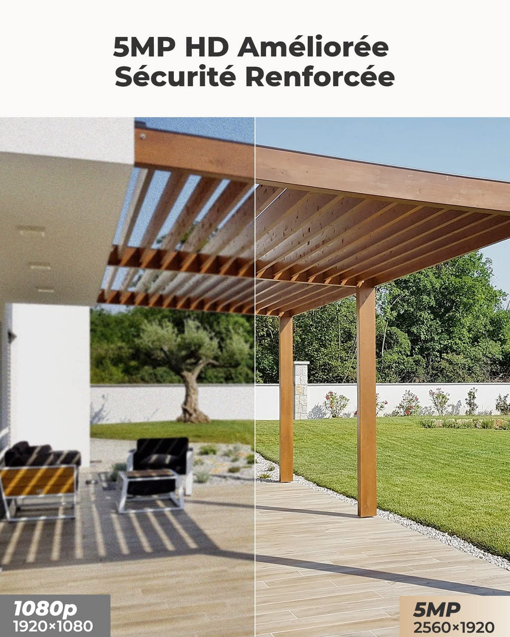 Reolink 5MP Caméra de Surveillance Extérieure PoE, Caméra IP Extérieure avec Détection Personne/Véhicule, Etanche IP67, Time Lapse, Vision Nocturne IR 30m, Support Audio et Carte microSD, RLC-510A