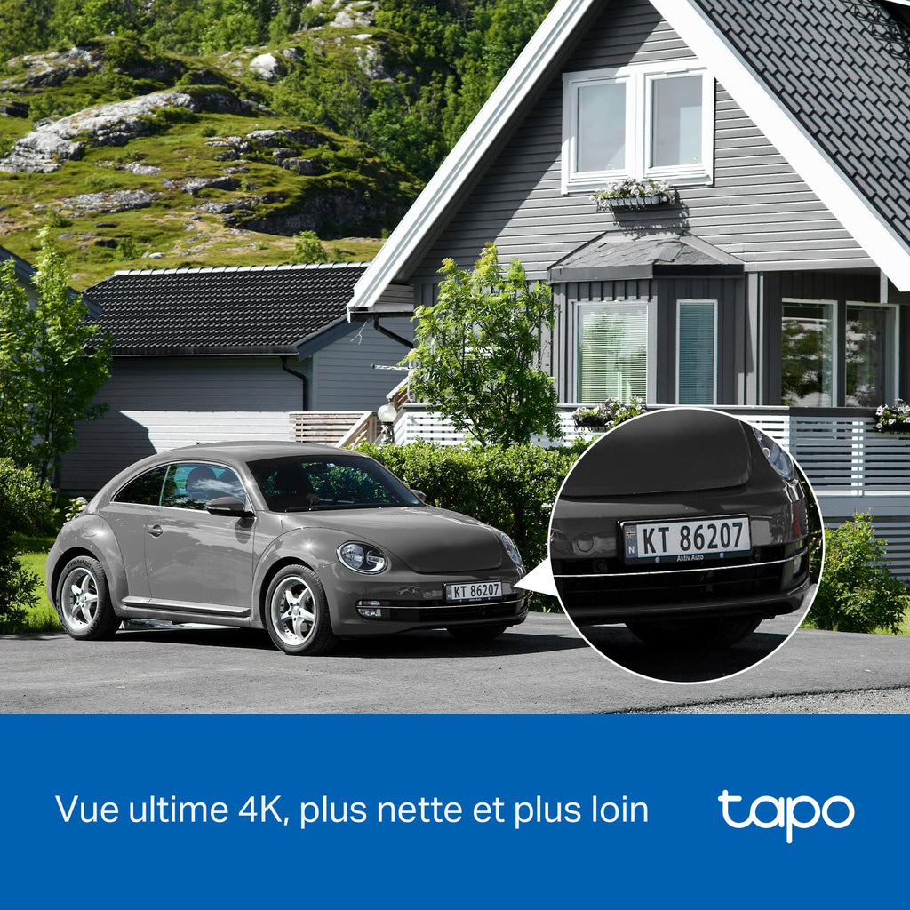 Tapo C660 Kit Caméra de Surveillance extérieure avec Panneau Solaire 4K 8MP, Vision 360°, Vision Nocturne Couleur Starlight, Batterie 10 000 mAh, détection IA, IP66, Alarme Rapide et antivol