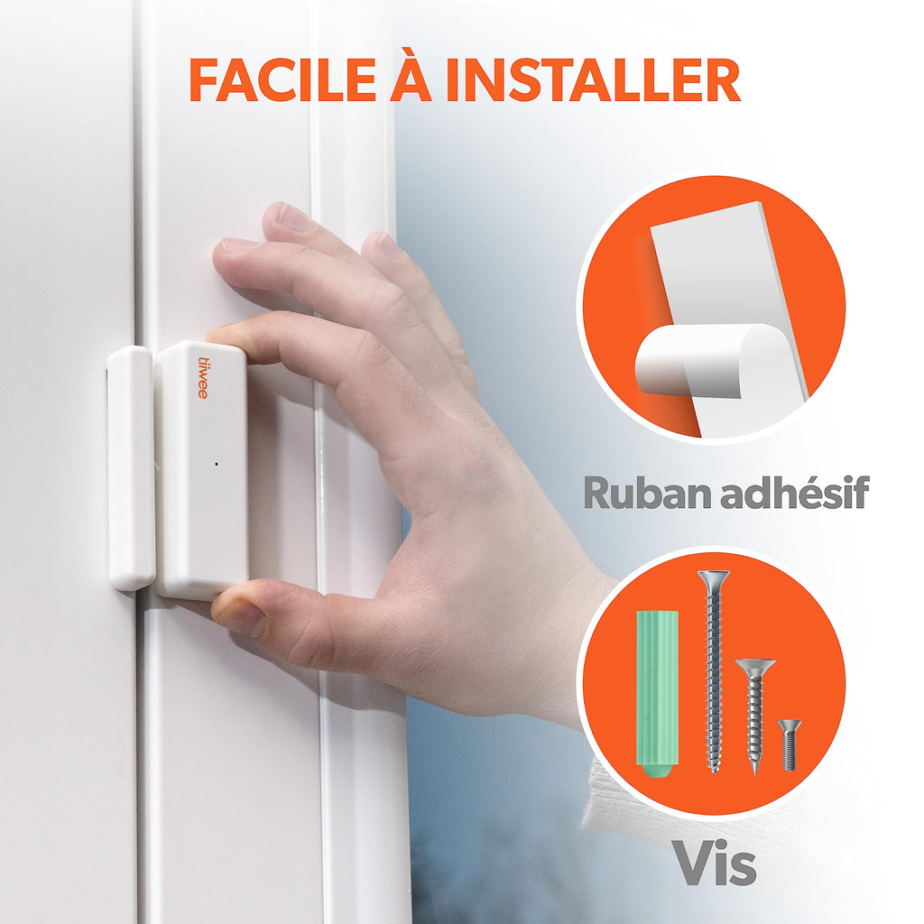 tiiwee A1 Alarme Maison sans Fil - Alarme de Porte et de Fenêtre - Système d'Alarme sans Abonnement
