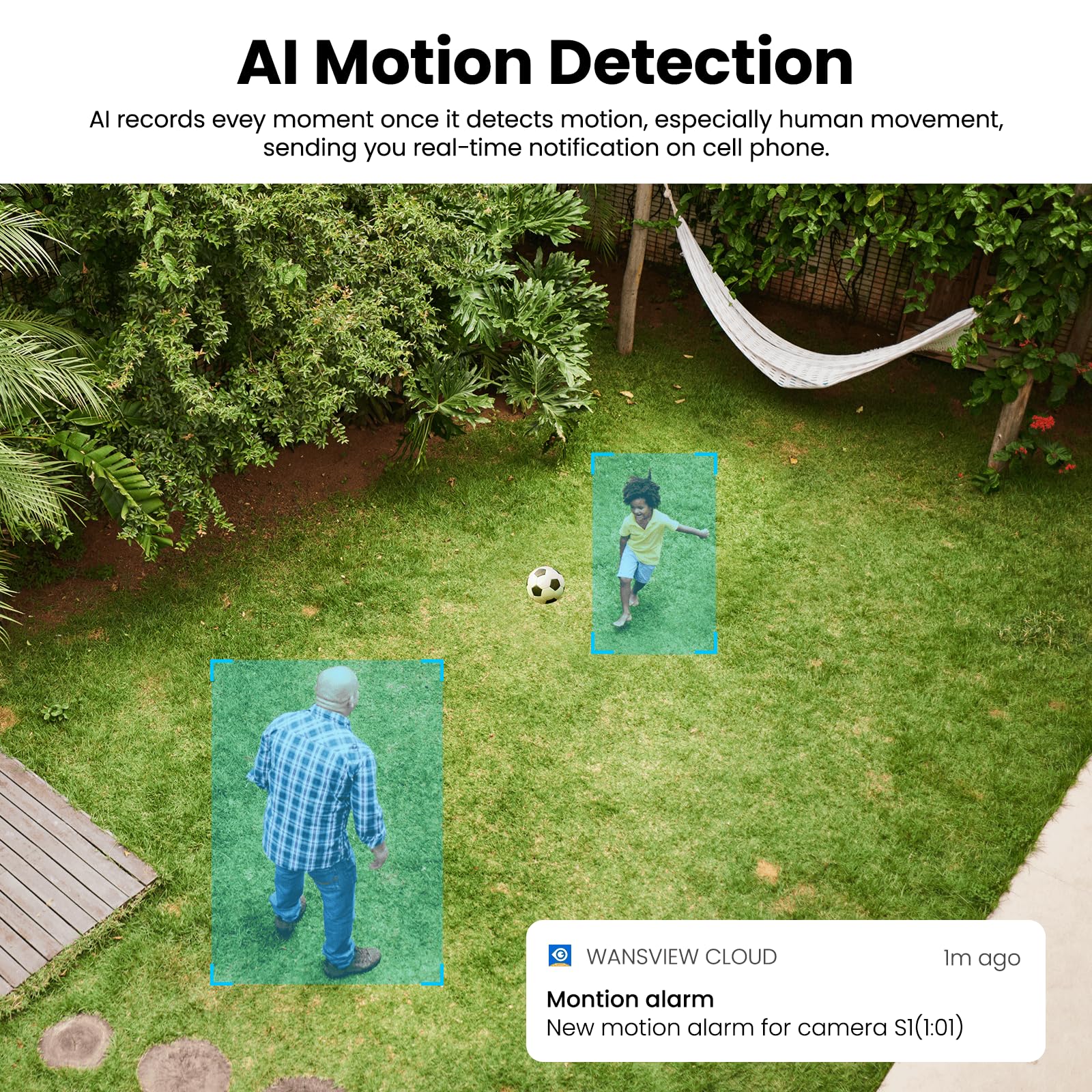 AOQEE Camera Surveillance WiFi Exterieure sans Fil - 2K Camera Exterieur Batterie Panneau Solaire intégré, Étanche IP65, PIR détection, Détection Humaine AI, Vision Nocturne Couleur, Compatible Alexa